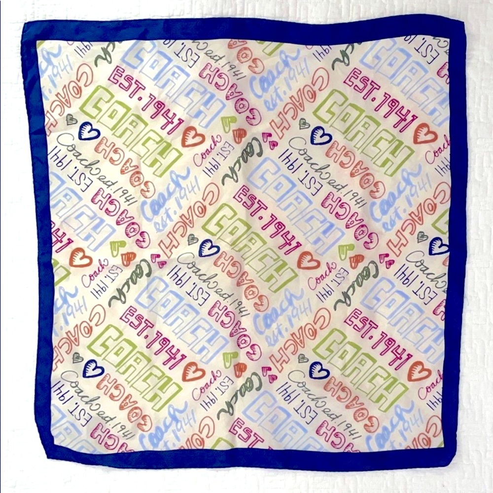 COACH 22” Sq. 100% Silk Scarf